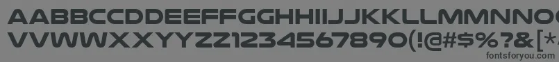 フォントNulshockBd – 黒い文字の灰色の背景