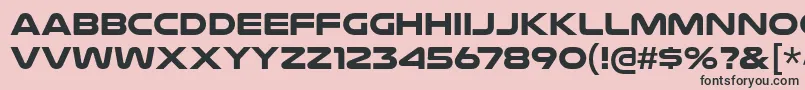 NulshockBd Font – Black Fonts on Pink Background