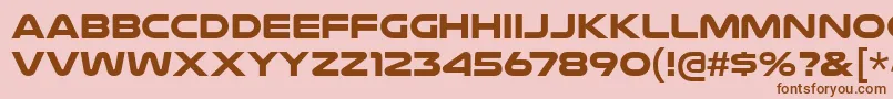 NulshockBd Font – Brown Fonts on Pink Background