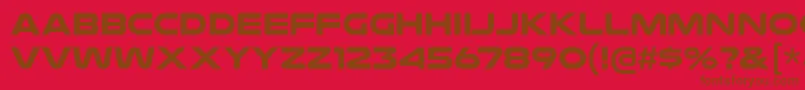 NulshockBd Font – Brown Fonts on Red Background