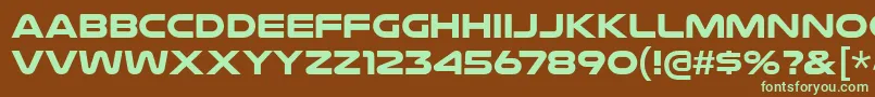 NulshockBd Font – Green Fonts on Brown Background