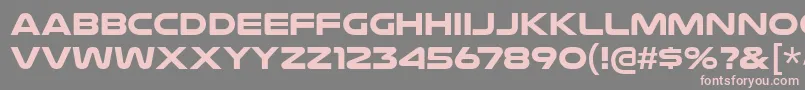 NulshockBd Font – Pink Fonts on Gray Background