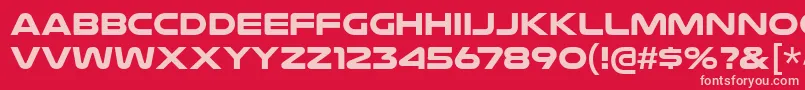 NulshockBd Font – Pink Fonts on Red Background