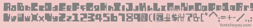 フォントOrtEr – ピンクの背景に灰色の文字