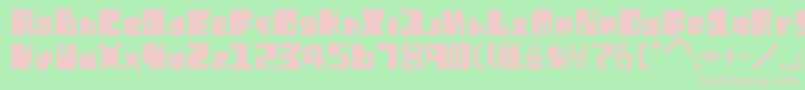 OrtEr Font – Pink Fonts on Green Background