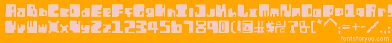 OrtEr Font – Pink Fonts on Orange Background