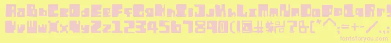 OrtEr Font – Pink Fonts on Yellow Background