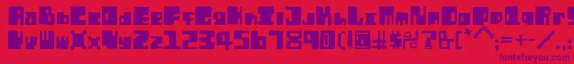 OrtEr Font – Purple Fonts on Red Background