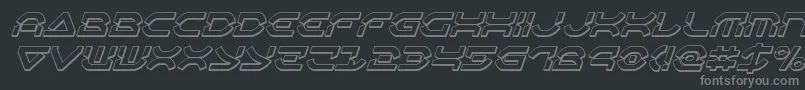 fuente Oberondeux3Dital – Fuentes Grises Sobre Fondo Negro