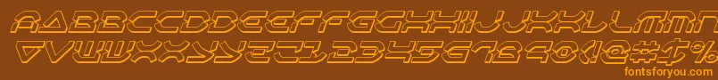 Więcej informacji o czcionce Oberondeux3Dital Czcionka Oberondeux3Dital – pomarańczowe czcionki na brązowym tle