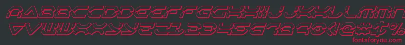 Oberondeux3Dital Font – Red Fonts on Black Background