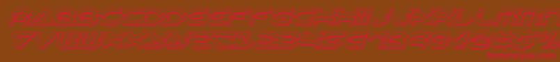 Oberondeux3Dital Font – Red Fonts on Brown Background