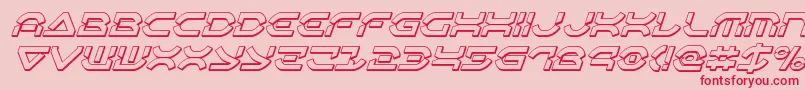 Oberondeux3Dital Font – Red Fonts on Pink Background