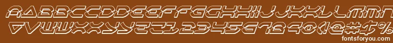 Oberondeux3Dital Font – White Fonts on Brown Background
