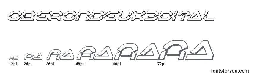 Oberondeux3Dital Font Sizes