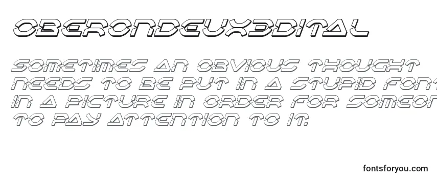 Oberondeux3Dital Font