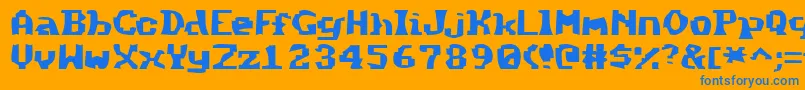 Method Font – Blue Fonts on Orange Background