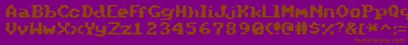 フォントMethod – 紫色の背景に茶色のフォント