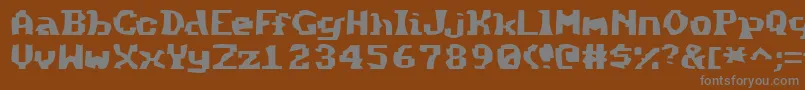 フォントMethod – 茶色の背景に灰色の文字