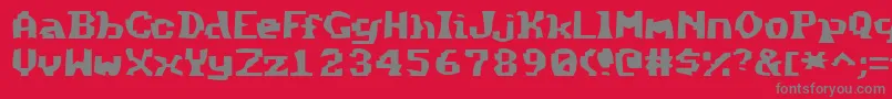 フォントMethod – 赤い背景に灰色の文字