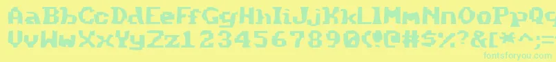 Method Font – Green Fonts on Yellow Background