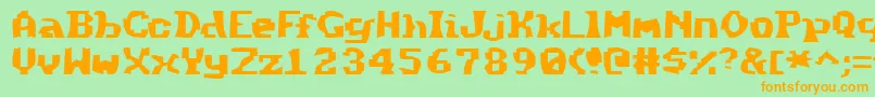 Czcionka Method – pomarańczowe czcionki na zielonym tle