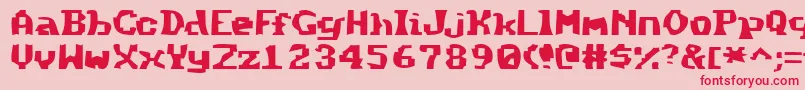 フォントMethod – ピンクの背景に赤い文字