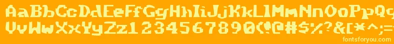 フォントMethod – オレンジの背景に黄色の文字