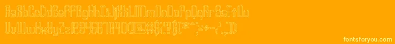 Urcompo Font – Yellow Fonts on Orange Background