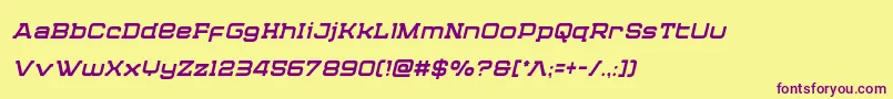 Cydoniacenturycondital Font – Purple Fonts on Yellow Background