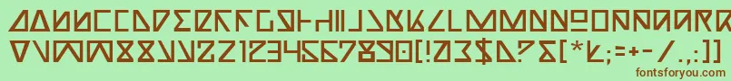 Nick Font – Brown Fonts on Green Background
