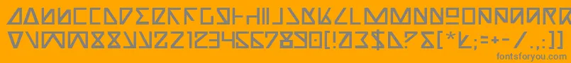 フォントNick – オレンジの背景に灰色の文字