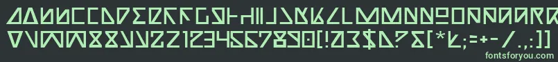 フォントNick – 黒い背景に緑の文字