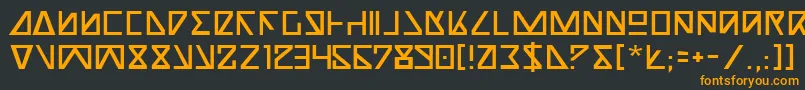 フォントNick – 黒い背景にオレンジの文字