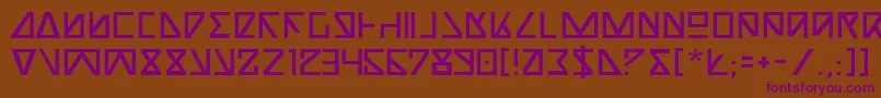 Nick Font – Purple Fonts on Brown Background