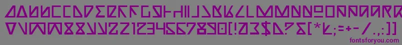 Nick Font – Purple Fonts on Gray Background