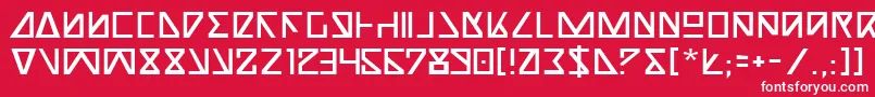 Nick Font – White Fonts on Red Background