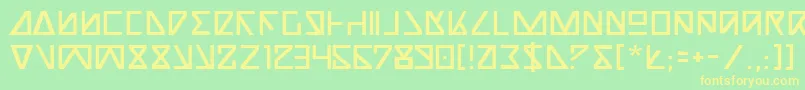 Nick Font – Yellow Fonts on Green Background