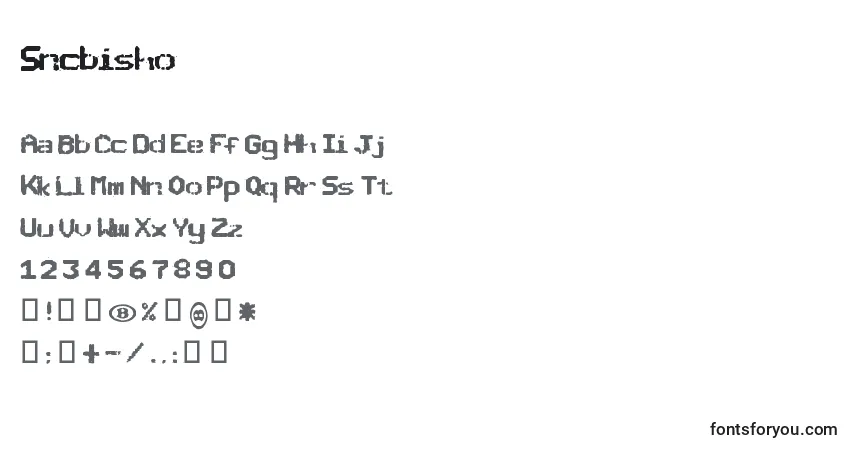 Fuente Sncbisho - alfabeto, números, caracteres especiales