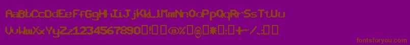 Więcej informacji o czcionce Sncbisho Czcionka Sncbisho – brązowe czcionki na fioletowym tle