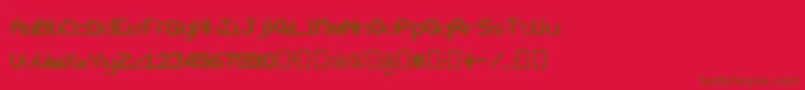 Sncbisho Font – Brown Fonts on Red Background
