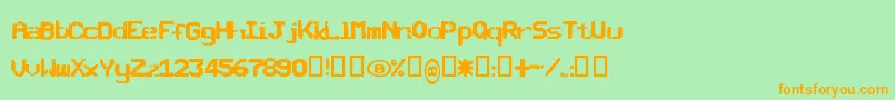 Sncbisho Font – Orange Fonts on Green Background