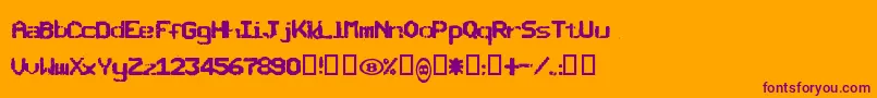 Sncbisho Font – Purple Fonts on Orange Background