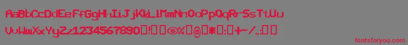 Sncbisho Font – Red Fonts on Gray Background