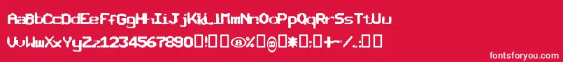 Sncbisho Font – White Fonts on Red Background