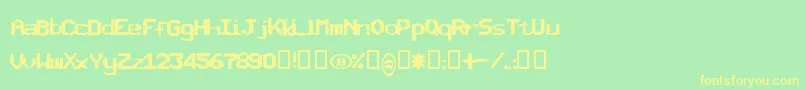 Sncbisho Font – Yellow Fonts on Green Background