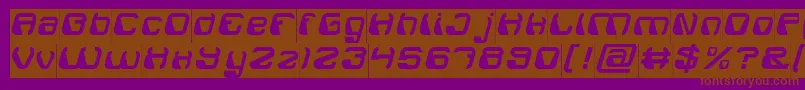 ElectroMagnetInverse Font – Brown Fonts on Purple Background