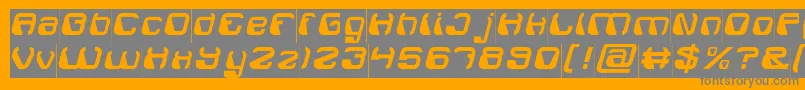 ElectroMagnetInverse Font – Gray Fonts on Orange Background