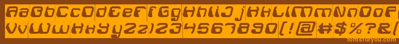 ElectroMagnetInverse Font – Orange Fonts on Brown Background