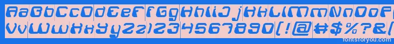 ElectroMagnetInverse Font – Pink Fonts on Blue Background